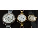 Two 9ct gold ladies wristwatches, one Collingwood the other unnamed together with a silver