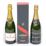 Two bottles of Champagne, Drappier Cuvée Rosé Léger, Henri Macquart Brut and a G.H Mumm Cordon Rouge