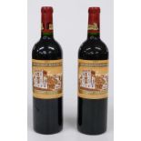 Two bottles of Chateau Ducru-Beaucaillou 2001 Saint-Julien Grand Cru Classé red wine 75cl 13% vol.