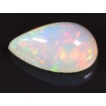 A loose 9.28ct pear cut opal cabochon