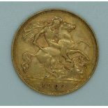 1909 Edward VII gold half sovereign