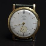 Enicar Ultrasonic gentleman's wristwatch ref. 92/1P with subsidiary seconds dial, gold hands and