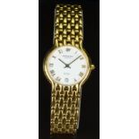 Raymond Weil Fidelio ref. 4702 gold plated ladies wristwatch with date aperture, gold hands and