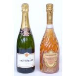 Two bottles of Champagne, Tsarine Chanoine Rosé Brut 750ml, 12% vol and Taittinger Brut 750ml, 12%