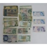 A collection of circulated Scottish banknotes to include Bank of Scotland, The Royal Bank,