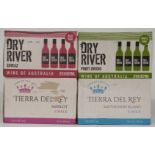 Ninety-six New World red and white wines comprising 24 bottles of Tierrs Del Rey Chilean Sauvignon