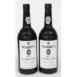 Two bottles of Warre's 1977 Vintage Port, 75cl