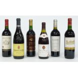 Six bottles of French red wine including Calvet Reserve 2009 13.5% vol, Maison Legrand 2005 13% vol,