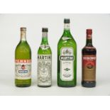 Two bottles of Martini Extra Dry Vermouth, one 75cl 14.7% vol the other 150cl 15% vol together