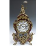Louis XV style Boulle work ormolu mounted quarter striking bracket clock c1880, with twenty four