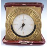 Luxor for Asprey world travelling clock, diameter 11cm