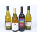 Four bottles of wine including L'Espalier 1993 Bordeaux white 12% vol, two Domaine De La Ferrandiere