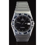 Omega Constellation gentleman's wristwatch ref. 196.1070 with date aperture, luminous silver