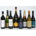 Eight bottles of mixed wines including Jacques Copin Champagne 750ml 12% vol, Wine Society Chianti