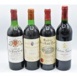Four bottles of wine comprising Chateau Giscours Margaux 1993, 750ml 12.5% vol, Chateau Tour Saint-