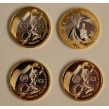 Three proof Commonwealth Games £2 coins, together with a 2012/2016 London/Rio Olympic Games example