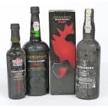 Four bottles of port comprising Vintage Feuerheerd 1985 75cl 20% vol, two bottles of Cockburn's