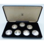 Royal Mint cased set of Queen Mother commemorative silver proof crowns, with certificate