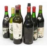 Eight bottles of wine including Chateau Latour Premier Grand Cru Classé Pauillac-Medoc 1950 and