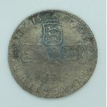 William III 1697 half crown, NONO to edge, toned