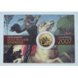 2007 gold full sovereign Royal Mint Gold Bullion presentation pack