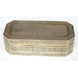 George V hallmarked silver gilt snuff box with engraved decoration and marked to interior 'Presented
