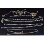 Various sections of Victorian yellow metal chain, 26g