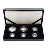 Royal Mint 2019 UK six coin silver proof Britannia set 'The Spirit of the Nation', cased with