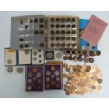 An amateur collection of largely UK coinage, Queen Victoria onwards, in album, together with a