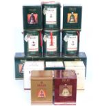 Fifteen Bell's whisky Christmas decanters in boxes, including a run 1988-1999 and 1993 and a 2003,