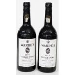 Two bottles of Warre's 1977 Vintage Port, 75cl