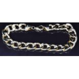 A 9ct gold curb link bracelet, 10.6g