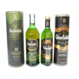 Two bottles of Glenfiddich Scotch Whisky, one 12 year old Signature Single Malt, 1 litre, 43% vol,