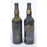 Two bottles of port comprising Dow's Midnight Port 750ml 19% vol and Dow's Fine Ruby Port 750ml