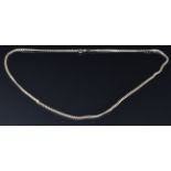 A 9ct rose gold curb link chain, 8.9g, length 50cm