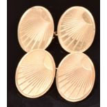 A pair of 9ct gold cufflinks, 3.6g