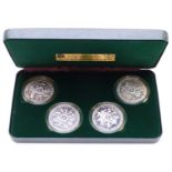 Pobjoy Mint Moscow Olympics silver proof coin set, in plush case with certificates