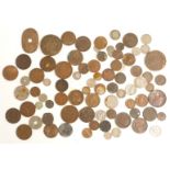 An interesting collection of overseas coinage, 18thC onwards, including Russian kopek coins,