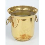 Veuve Clicquot Ponsardin gilt champagne bucket, height 26cm