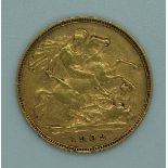 1902 Edward VII gold half sovereign