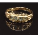 A 9ct gold ring set with paste, size R, 2.5g