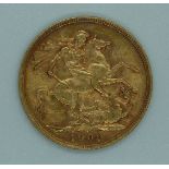 1909 Edward VII gold full sovereign