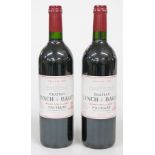 Two bottles of Chateau Lynch Bages 2001 Pauillac Grand Cru Classé red wine 75cl 13% vol. This lot