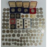 A large collection of modern crowns £5 and £2 coins together with some post-1947 UK half crowns