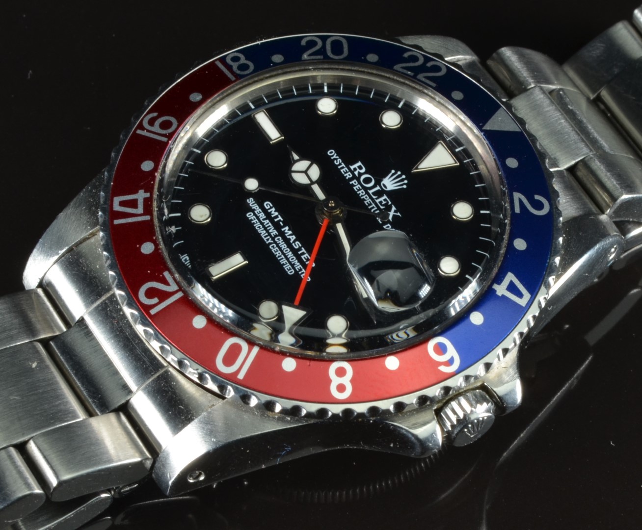 Rolex GMT Master gentleman's diver's/ pilots automatic wristwatch ref. 16750 with date aperture, - Image 5 of 7