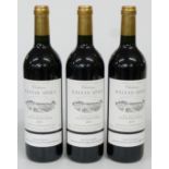 Three bottles of Chateau Rauzan-Segla 2001 Margaux Grand Cru Classé red wine 75cl 12.5% vol. This