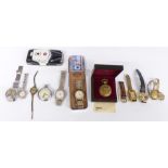 A collection of various wrist and pocket watches including Seiko automatic wristwatch ref. 7006-8100