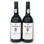 Two bottles of Warre's 1977 Vintage Port, 75cl