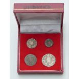 Charles II (1660-1685) Maundy cased set, undated, with Coincraft receipt