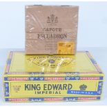 Box of 50 King Edward the Seventh Imperial cigars and 20 Escuadron Capote Helios examples, both in